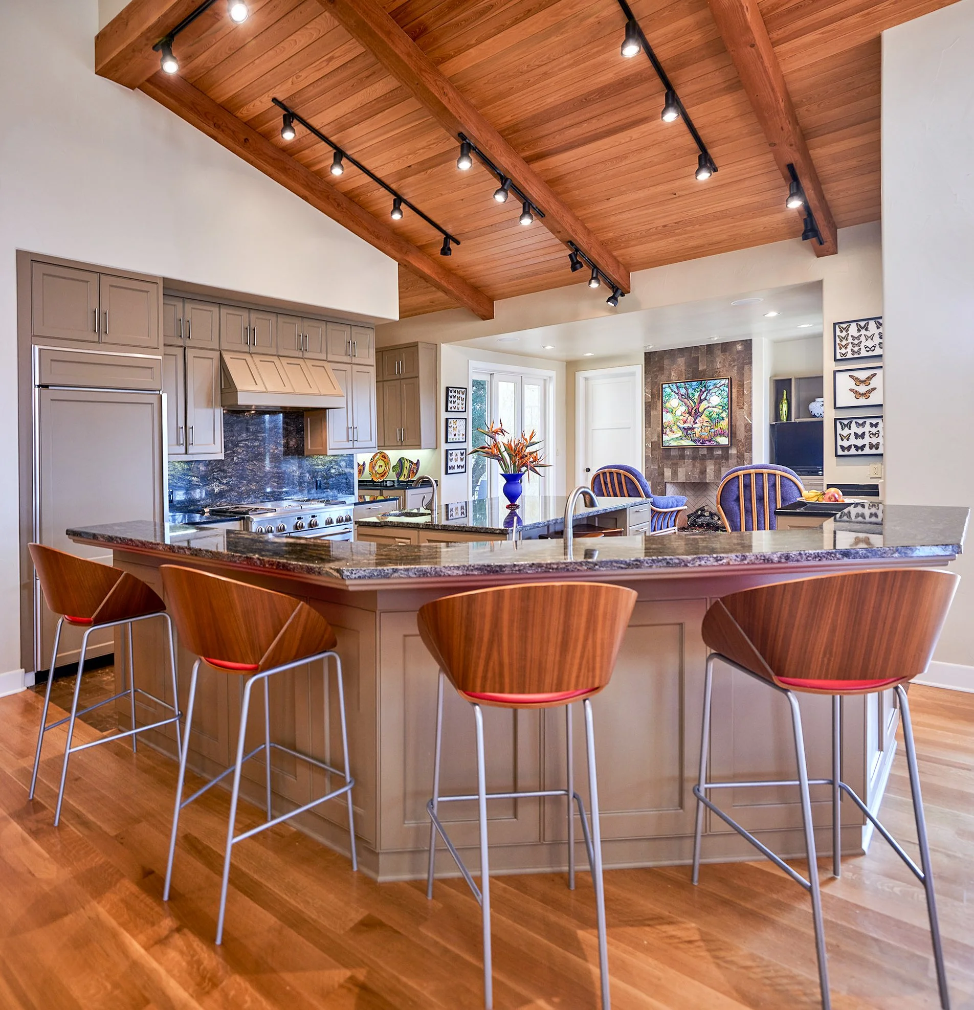 Agua Vista Ranch interior detail with broad glass