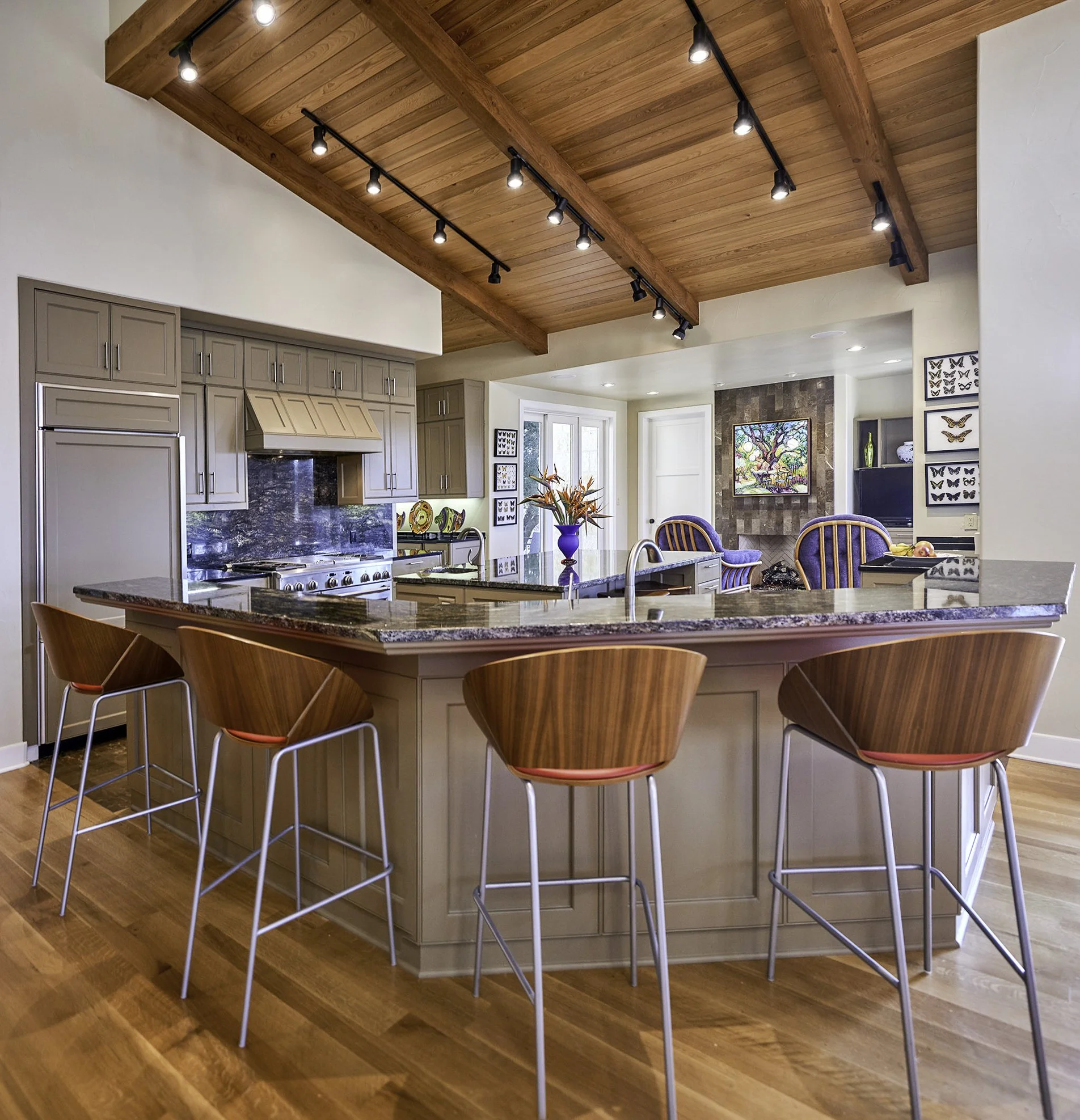 Agua Vista Ranch interior detail with broad glass