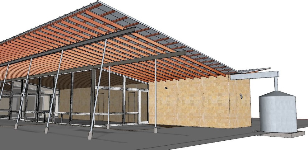 Butterfly House exposed roof rafters