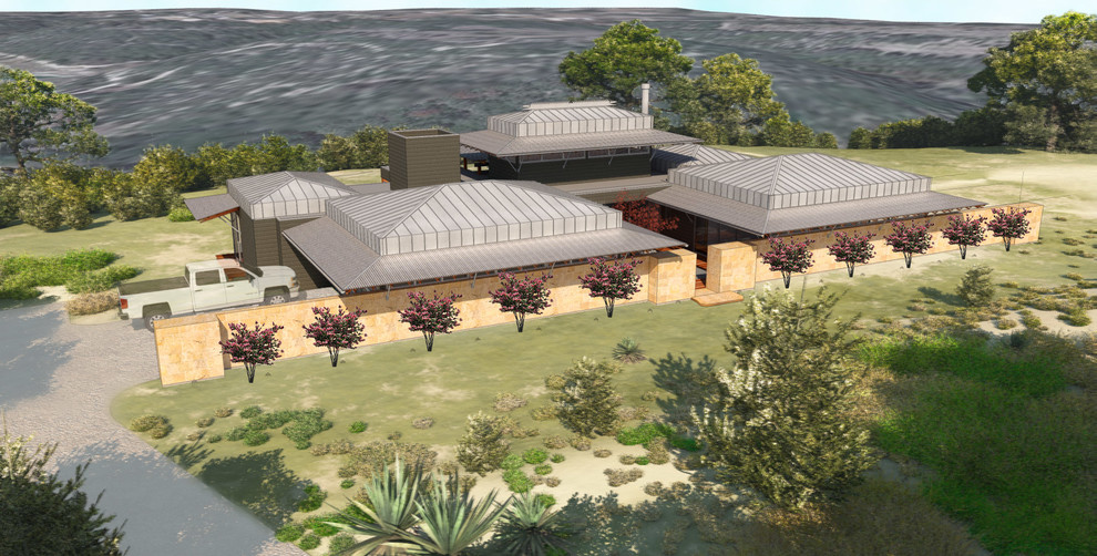 Bliss House low horizontal rooflines