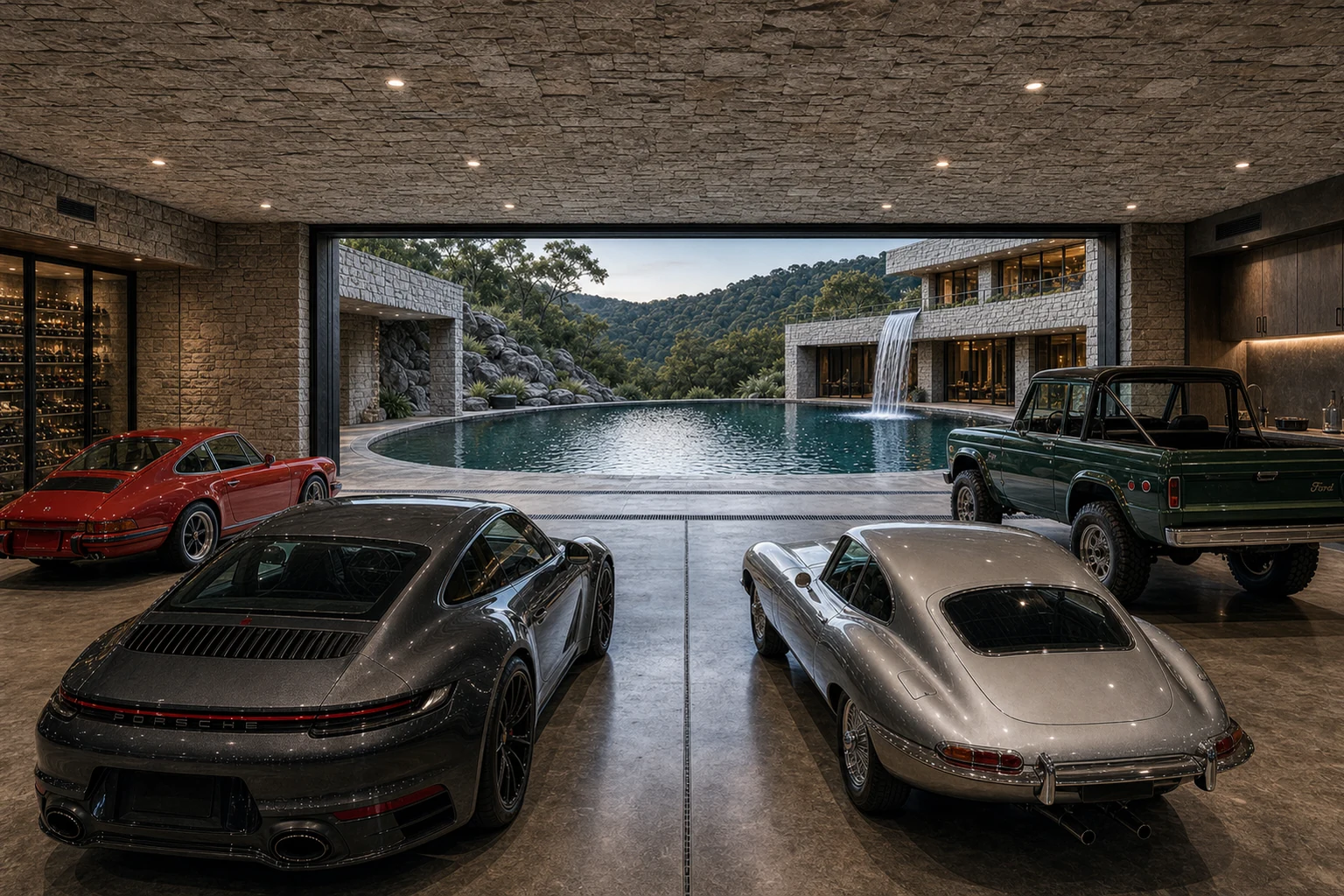 Edge Falls automotive gallery garage concept